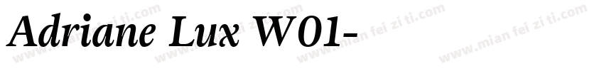 Adriane Lux W01字体转换